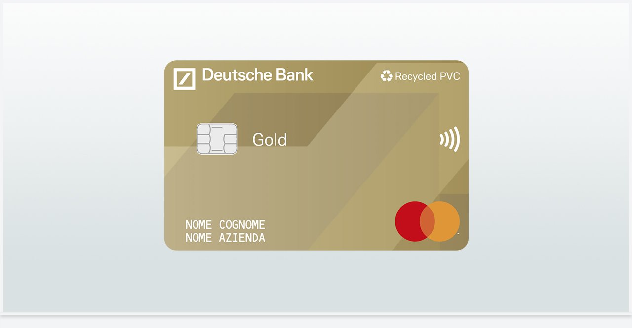 Immagine della Carta di Credito Gold Mastercard Corporate Aziendale