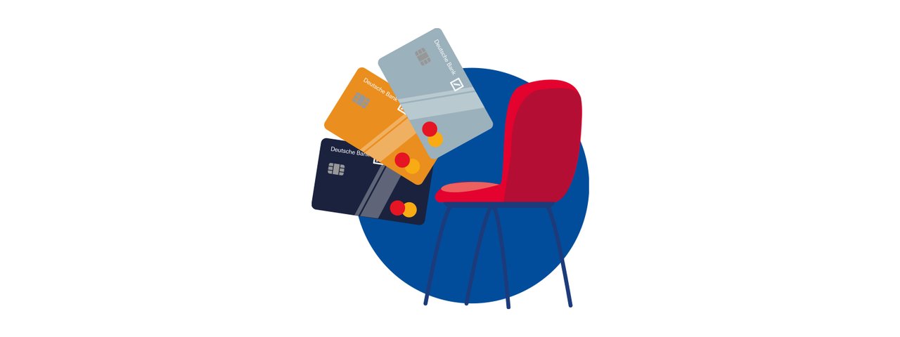 Rappresentazione grafica di carte di credito aziendali con addebito su conto personale